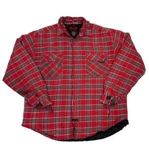 Independent Truck Co Lined Flannel Distressed Skate Shirt Jacket Plaid Large
